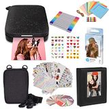 HP Sprocket Color draagbare fotoprinter (zwart) print direct Zink zelfklevende foto's van 2x3 \" vanaf je iOS- en Android-apparaat