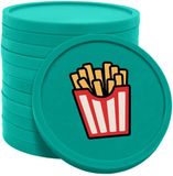 CombiCraft patat munten turquoise Ø29mm enkelzijdig bedrukt - 100 stuks