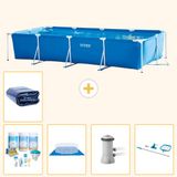Intex Rechthoekig Frame Zwembad - 450 x 220 x 84 cm - Blauw