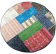 Casa Moro Rond kleurrijk patchwork vloerkleed – Handgemaakt gerecycled vintage tapijt – Katoenmix – Ø 120 cm – Harleen