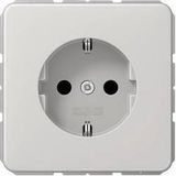 Jung CD1520LG Wandcontactdoos met randaarde Inzetstuk 1-voudig Grijs