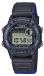 CASIO W-220HF horloge, uni, blauw, quartz, digitaal, met een textielband, waterdicht tot 5 bar