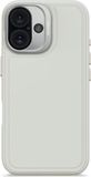 DECODED Housse en silicone pour iPhone 16 - Matériau premium souple - Revêtement antibactérien - Compatible MagSafe - Gris pierre