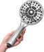 Merkloos / Sans marque 5'' Hogedruk Handheld Douchekop 6-instelling - Hoge Stroom zelfs met lage waterdruk - Set met Teflon Tape Rubber Ringen - Chroom - Ideaal voor Stortdouche
