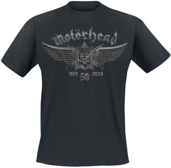 Motörhead 50 Wings Badge Heren T-shirt - Zwart - XL