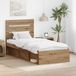 vidaXL Bedframe Ambachtelijk Eiken 100 x 200 cm Massief Grenenhout