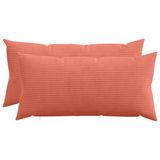 vidaXL - Kussensloop - 2 pcs - HEERLEN - Rood - Oranje - 40 x 70 cm - corduroy
