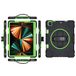Hoesje iPad Pro 12,9 Inch 2022/2021/2020/2018(6e/5e/4e/3e generatie) met potloodhouder, robuuste beschermhoes met 360° draaibare standaard en handriem, fruitgroen