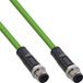 InLine Industriële netwerkkabel, M12 4-pin D-gecodeerd male / male, PUR, 2m