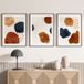 Lot de 3 affiches / posters triptyque - abstrait - 3 affiches - 60x80 cm (cadres non fournis) - bordure noire et blanche