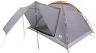 vidaXL 6-persoons Tunneltent Grijs/Oranje Polyester/Glasvezel