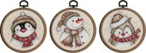 Vervaco Miniatuur telpakket kit - Kerst - Winterfiguurtjes set van 3