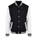 Build Your Brand College Jacket, Black/White, 3XL