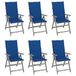 Maison Exclusive - Fauteuils de jardin lot de 6 et coussins bois acacia