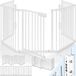 KIDUKU® barrière de sécurité métal 420 cm | blanc | fixation à vis