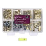 Foto Hangers, foto opknoping kit, 225 stuks zware frame haken hardware met spijkers, opknoping draad, schroef ogen, D-ring en zaagtand voor wandmontage