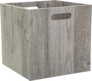 5Five Opbergmand/kastmandje - Grijs wash - 31 x 31 x 31 cm - 29 liter - Hout