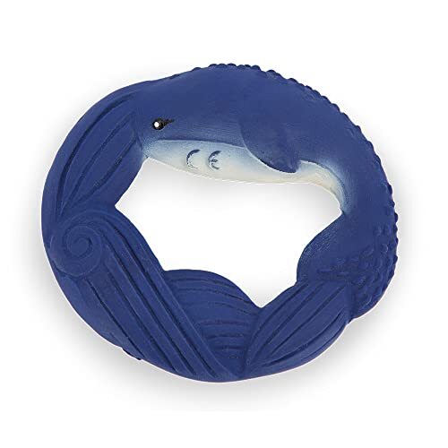 Kaloo - Petit Calme – bijtring van natuurlijk rubber – blauwe walvis – 10 cm – zacht en ergonomisch – massage-effect – vanaf de geboorte – K970704