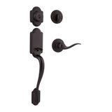 Kwikset Arlington Tustin Venetian Bronze Single Cylinder Handle Set with SmartKey Security