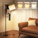 Lampe sur pied, dimmable, avec 3 températures de couleur, 160 cm de haut, abat-jour en lin beige
