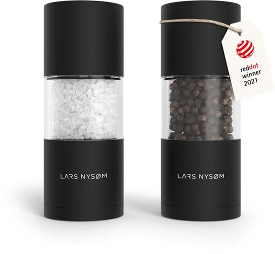LARS NYSØM Zout- en pepermolenset Onyx Black