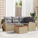 Maison Exclusive - Ensemble de jardin 5 pièces. Polyrotin beige et gris clair