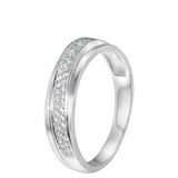 Lucardi Dames Ring rhodiumplated met zirkonia