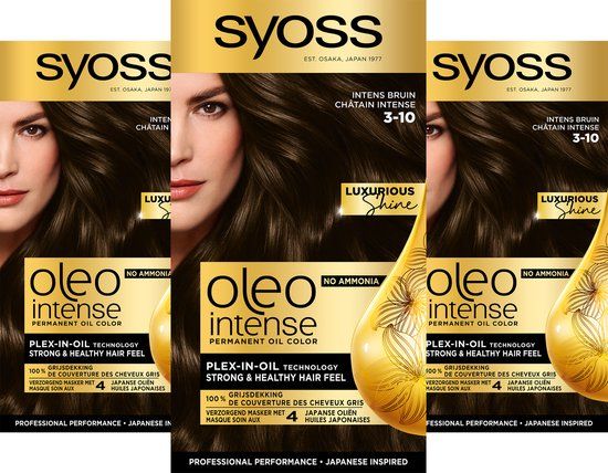 Syoss Oleo Intense 3-10 Intens Bruin - Voordeelverpakking (3 stuks)