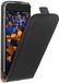Mumbi Echt Leren Flip Case Compatibel met iPhone 6/6s, Zwart