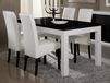 Mobistoxx Eettafel ROMEO 160 cm hoogglans wit/hoogglans zwart