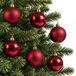 Decoris Kerstballen - 12x st - donkerrood - 8 cm - kunststof - mat/glans - kerstversiering