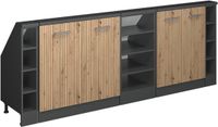 Vicco Rion Kastenset voor schuine wand – Set van 5 Artisanaal eiken/antraciet