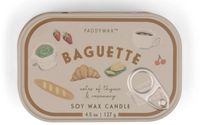 PADDYWAX Bistro Bougie en étain imprimé Baguette française - Romarin Thym