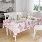 Bonamaison Tafelkleed, Anti-Mold, Sneldrogend, Waterdicht, 100% Polyester Tafellaken, Willekeurig patroon, 140 x 160 Cm - Ontworpen en Vervaardigd in Turkije
