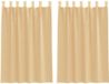 vidaXL Gordijnen met lussen 2 st zand 140x175 cm zand