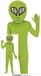 Fiestas Guirca Kinderkostuum Groene Alien Unisex 5-6 jaar