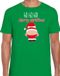 Bellatio Decorations fout kersttrui t-shirt heren - Kerstman - groen - Merry Christmas XL
