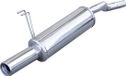 100% InoXcar 100% RVS Sportuitlaat passend voor Fiat Punto 2B (188) 1.2 16v (80pk) 2003- 80mm