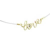 caï Love damesketting met hanger Give me some 925 zilver stof zirkonia wit 43 cm