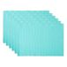 Basic DII Basic Everyday geribbelde placemats, 100% katoen, 33 x 48 cm, turquoise, 6 stuks