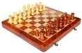 Jeu d'échecs pliable en bois avec pièces magnétiques, dimensions 30x30 cm