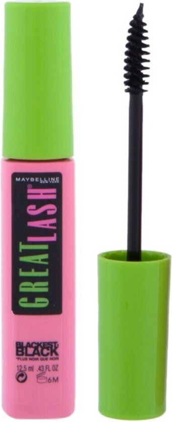 Maybelline Great Lash - 01 Blackest Black - Zwart - Volume Mascara - 12,5 ml