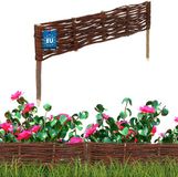 Merkloos Wiklinowy Palen - 60 cm - Tuinrand - Naturlijke Barrière - Decoratief