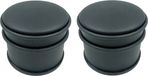 Svenska Living Deurstopper - 4x - rond - mat zwart - 10 x 8 cm - 1 kg