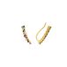 Yionli Boucles d'oreilles plaqué or jaune 18 carats et zircone multicolore