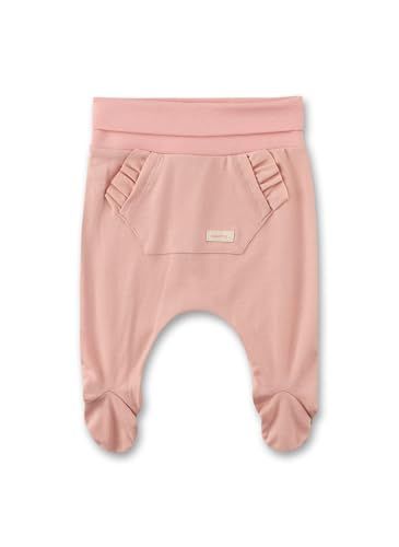 Sanetta Meisjes-Newborn broek met voet interlock 100% biologisch katoen, Zilverroze., 50 cm