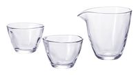 Set de sakés en verre - Transparent - Set de 3 - 220ml & 90ml