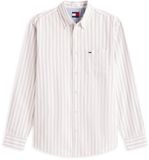 Tommy Hilfiger Tommy Jeans TJM Reg Stripe Oxford Shirt Ext Dm0dm22790 Pkd Ivy Mink Stripe Heren Maat S