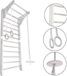 Monkey-Gym Houten klimrek voor kinderen – Witte Montessori klimstang voor de kinderkamer, EU-model