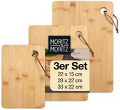 Moritz & Moritz Snijplank Set 3 stuks S/M/L - Snijplanken Bamboe - Snijplank hout - Snijplankenset Krasbestendig